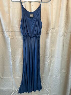 Olivia Rae Blue Sleeveless Maxi Dress with Elastic Waist